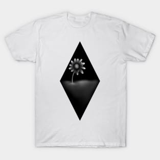 Black And White Flower T-Shirt